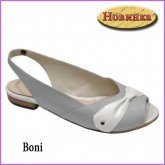 Босоножки на низком каблуке Boni серый