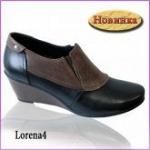 Туфли кожаные Lorena-4 корич/черн