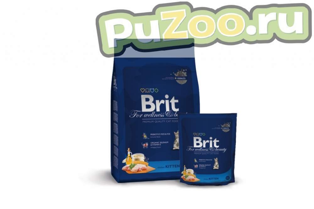 Brit premium for welness & beauty kitten chicken - сухой корм брит премиум для котят всех пород с курицей