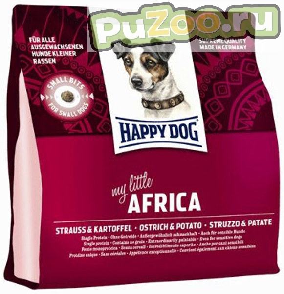 Happy Dog Mini (My little) Supreme Africa - сухой корм Хэппи Дог Африка для мелких пород со вкусом страуса и картофеля