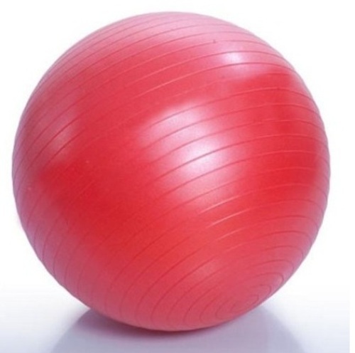 Мяч гимнастический / фитбол с системой антиразрыв в коробке с насосом (красный), 65 см Тривес