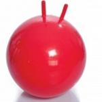 Мяч попрыгун гимнастический с рожками в коробке с насосом (красный), 50 см Ортосила