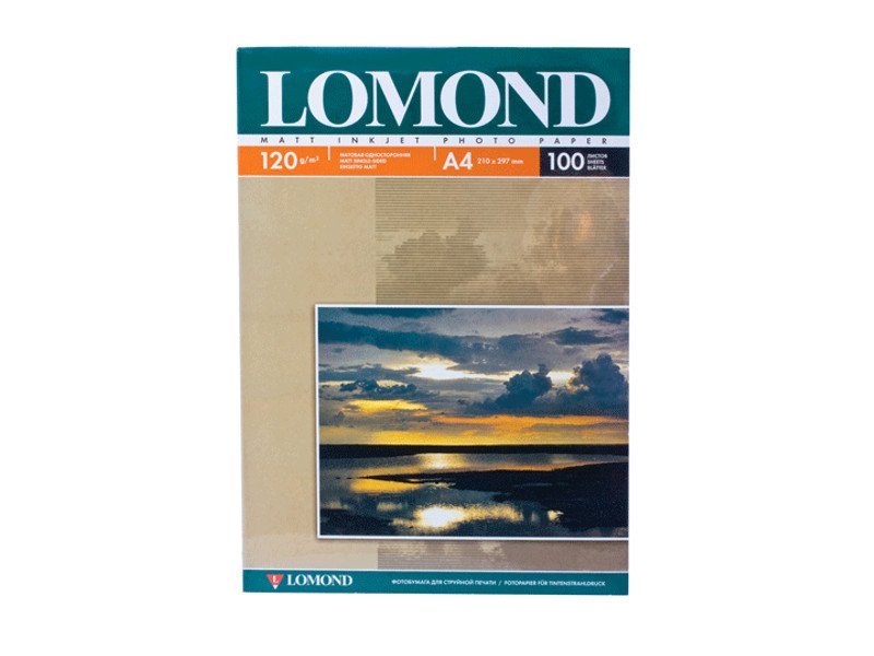 Фотобумага Lomond 0102003 матовая 120g/m2, A4, односторонняя 100 листов