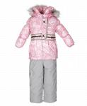 Комплект: куртка и полукомбинезон, Зимний, Розовые-Одуванчики
