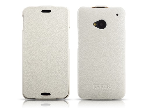 Чехол Icarer для HTC One X белая кожа