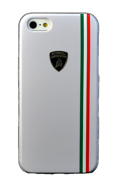 Чехол Lamborghini Tricolor для iPhone 5 белый