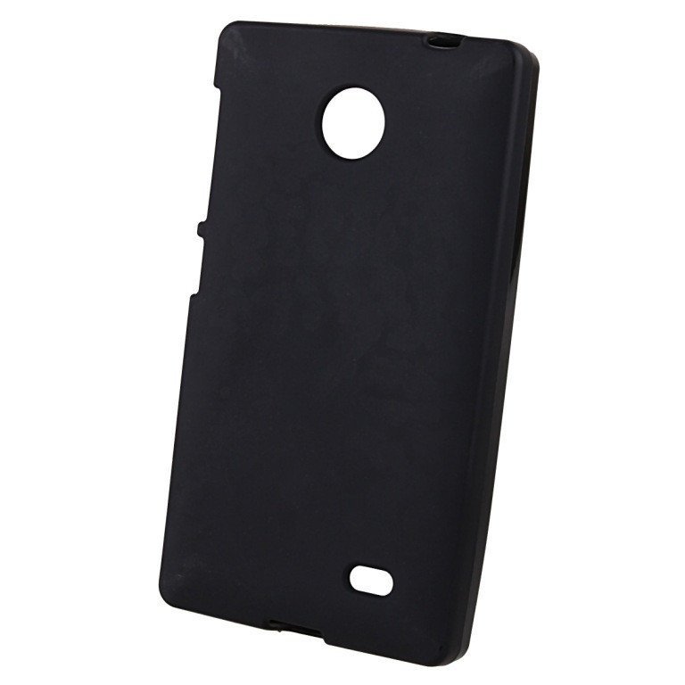 Чехол силиконовый матовый для Nokia X черный