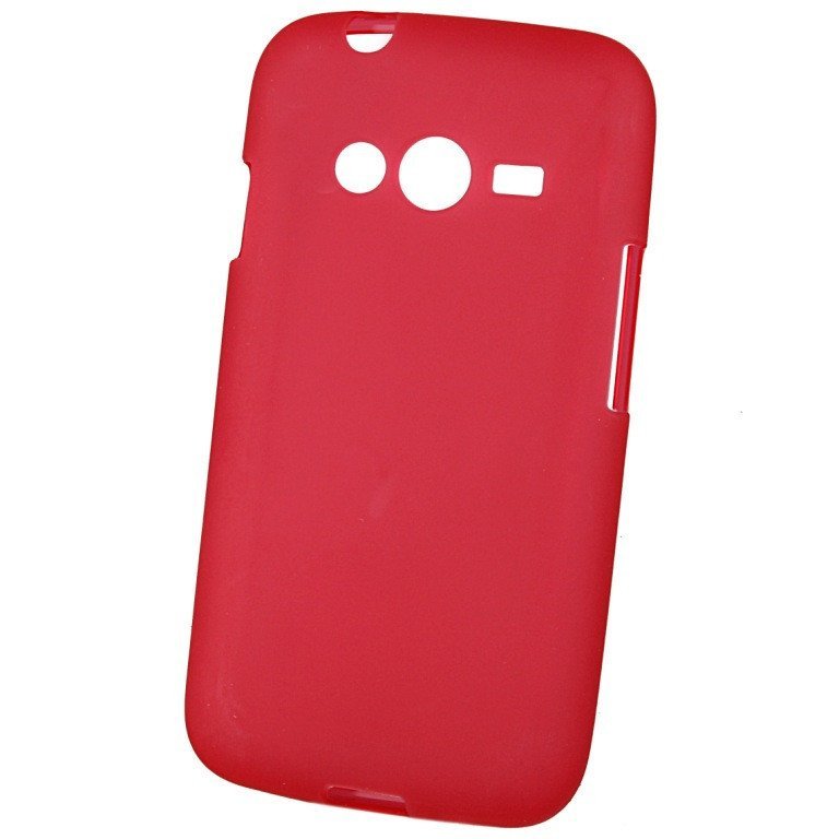 Чехол силиконовый матовый для Samsung Ace 4 красный