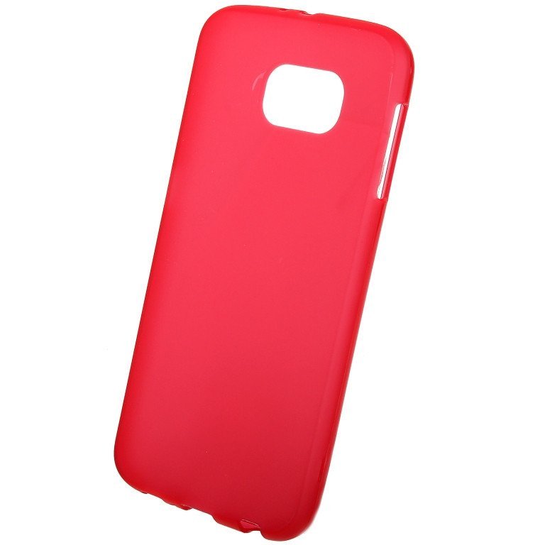 Чехол силиконовый матовый для Samsung Galaxy S6 красный
