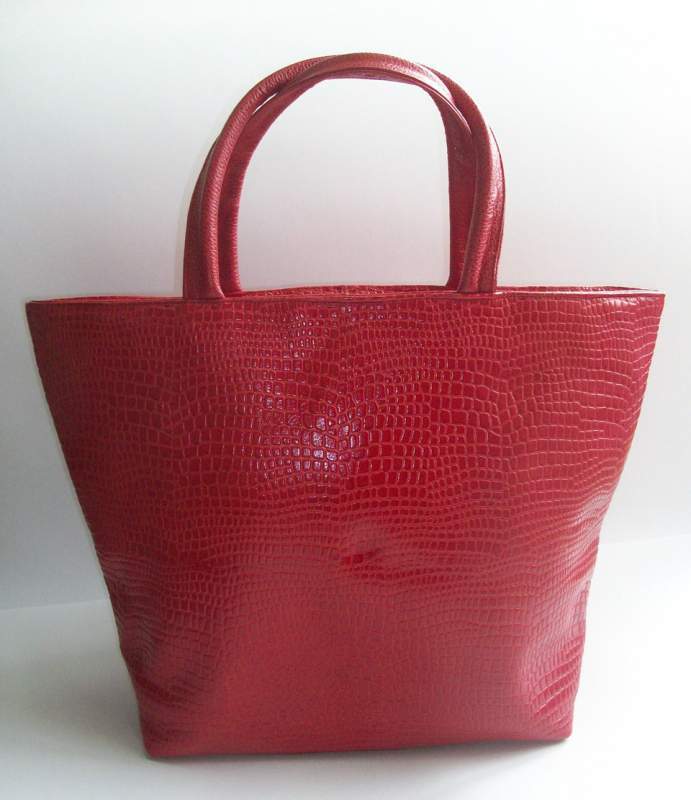 Красная кожаная женская сумка М 276