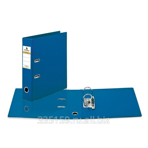 Папка-регистратор Brauberg (Брауберг) с двухсторонним покрытием из ПВХ, 70 мм, синяя