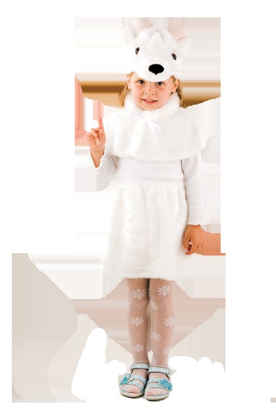 Детский карнавальный костюм Козочка белая