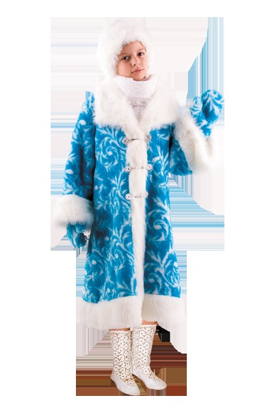Детский новогодний костюм Снегурочка мех