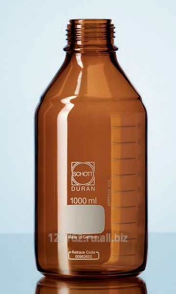 Бутыль DURAN Group 100 мл, GL45, без крышки и сливного кольца, коричневое стекло Артикул 218062405