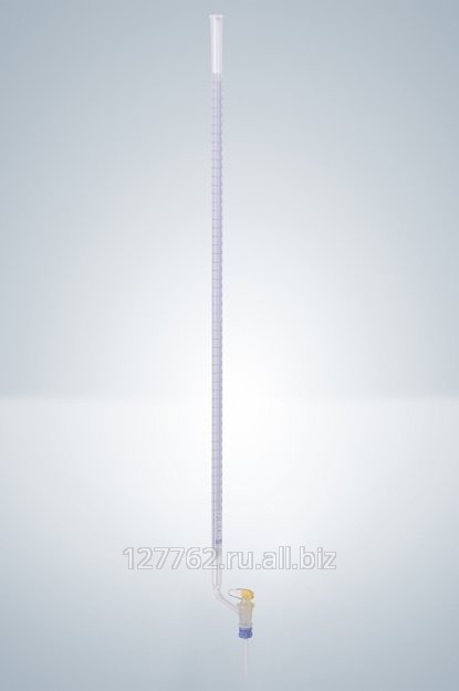 Бюретка Hirschmann 25 : 0,05 мл, класс AS, с линией Шеллбаха, светлое стекло, синяя градуировка, боковой стеклянный кран Артикул 3240170