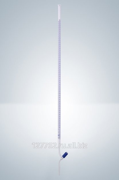 Бюретка Hirschmann 25 : 0,05 мл, класс AS, с линией Шеллбаха, светлое стекло, синяя градуировка, клапанный PTFE кран Артикул 3140270