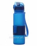 Бутылка силиконовая compact drink голубая