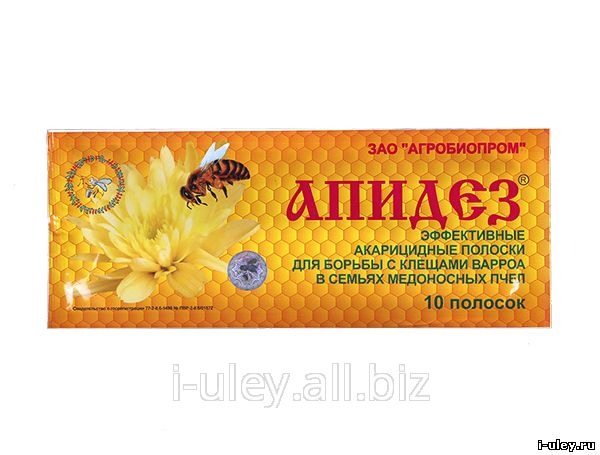 Препарат Апидез (акарицидные полоски - 10шт), ЗАО Агробиопром