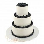 Свадебный торт классический с ягодами №614