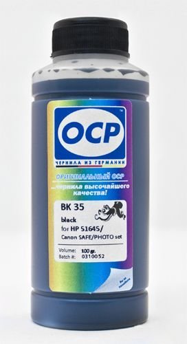Чернила OCP BK 35 для HP 178/920/27/56 и Canon PG-510/512/37/40/50 PGI-5/520/425 Black 100 гр.
