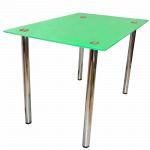 Обеденный стеклянный стол "Зеленый"