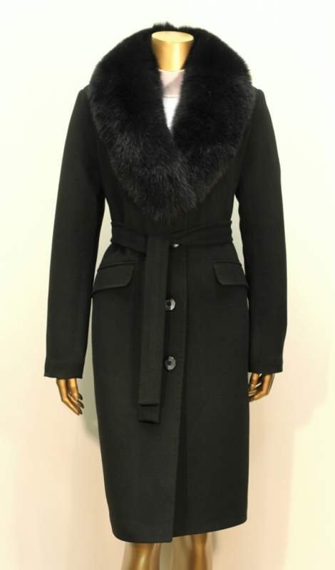 Женское зимнее пальто Миледи с меховым воротником
