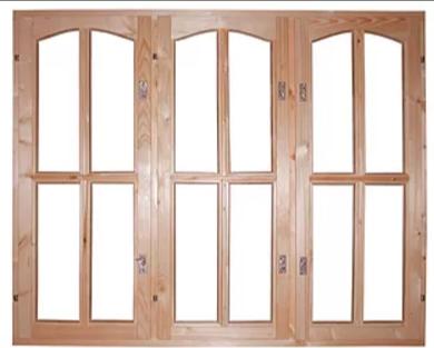 Окно деревянное верандное полуарочное ОПТ