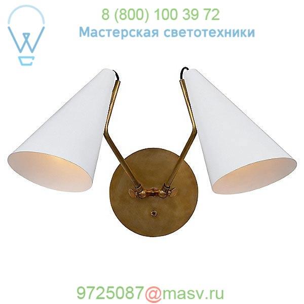 Visual Comfort ARN 2059HAB-BLK Clemente Double Wall Sconce, настенный светильник бра