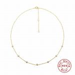 S925 Sterling Silver Baroque Shaped Pearl Collar Necklace - Раздел: Галантерея, бижутерия, ювелирные изделия
