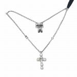 S925 sterling silver necklace diamond pearl cross clavicle chain - Раздел: Галантерея, бижутерия, ювелирные изделия