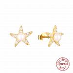 S925 Sterling silver starfish petals pearl earrings - Раздел: Галантерея, бижутерия, ювелирные изделия