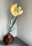 Цветок из ткани - желтый тюльпан для интерьера - Раздел: Сувениры, канцтовары, подарки - продажа