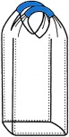 Контейнер мягкий Биг-бэг 75х75х140, 2 стропы, плотность 70г/м2, с верхней сборкой