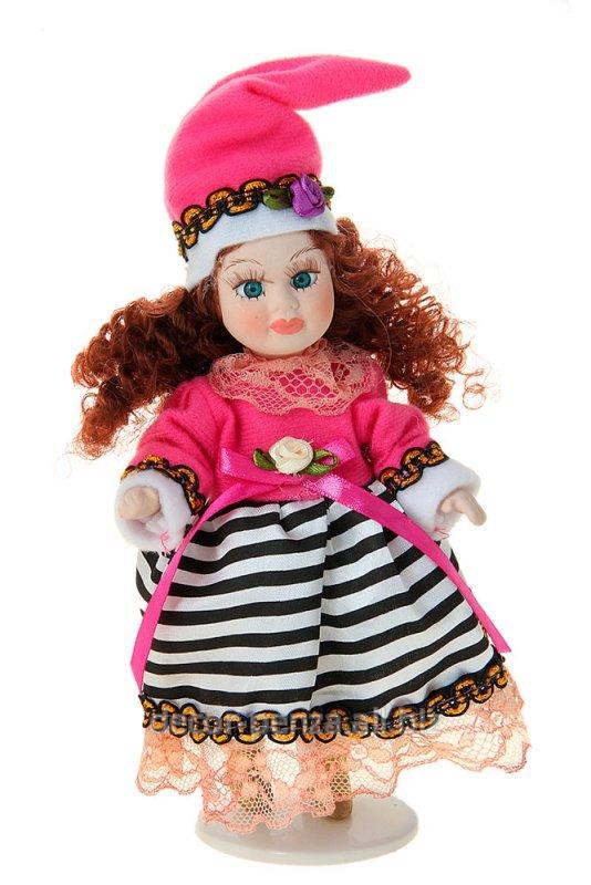 Кукла коллекционная  Елизавета в сиреневом платье  19 см 136059