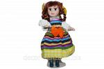 Кукла коллекционная  Танюша в ярком полосатом платье  19 см 136064