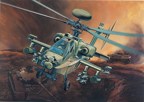 Модели авиационной техники    Ударный вертолет АН-64А 
