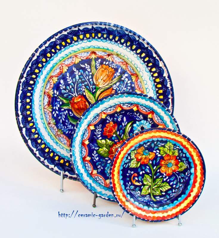 керамическая посуда ручной росписи