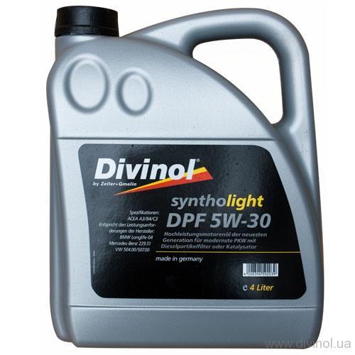 Синтетическое моторное масло Divinol Syntholight DPF 5W-30