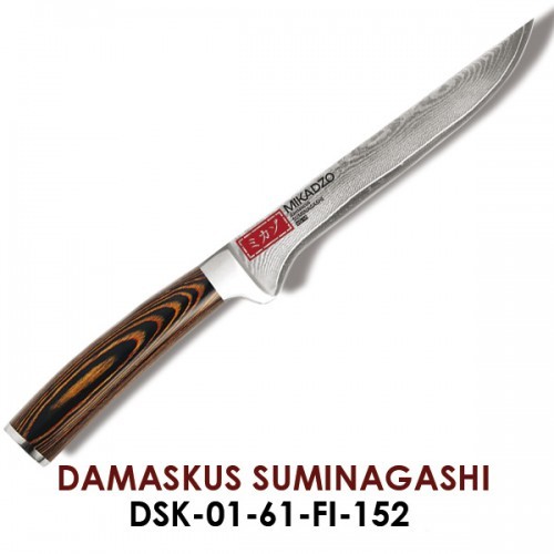 Нож филейный MIKADZO DAMASCUS SUMINAGASHI