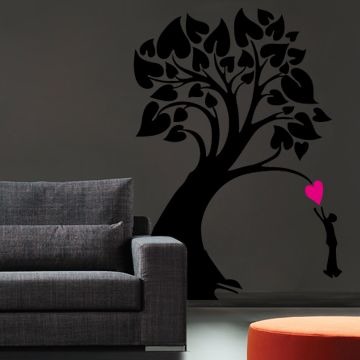 Двухцветная декоративная наклейка Дерево добра