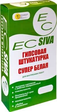 EC SIVA - Гипсовая штукатурка супер белая для ручного нанесения
