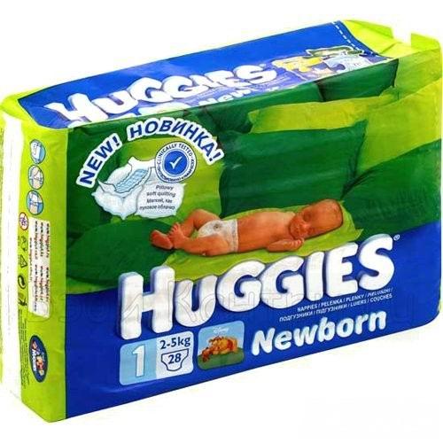 Подгузники Huggies Хаггис Newborn 2-5 кг. 28 шт. 1
