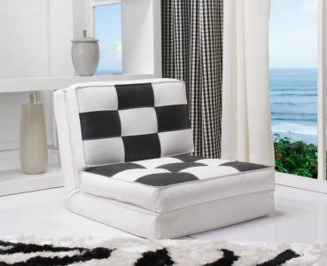 Эргономичное кресло-кровать, черно-белый, 740х900x700 мм, Ergo-Relax