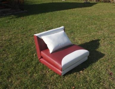 Эргономичное кресло-кровать, бело-красный, 740х800х550 мм, Ergo-Relax