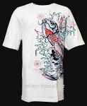 Мужская футболка Rock Eagle Dragon Fish с карпами в стиле японской гравюры.