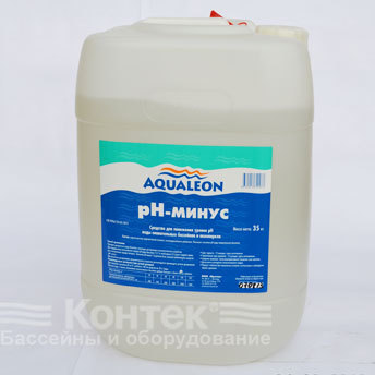 Химия для бассейнов: Регулятор Рн-«минус» Aqualeon (30 л) жидкий 35 кг