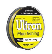 Леска ULTRON Fluo Fishing 0,16 мм, 100 м, 3,1 кг, желтый (уп.5 шт)