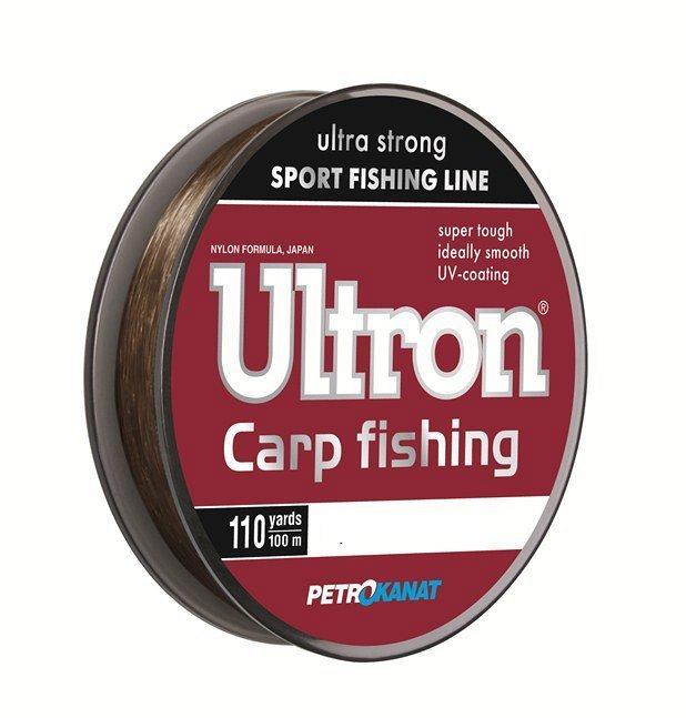 Леска ULTRON Carp Fishing 0,33 мм, 100 м, 12,0 кг, коричн. (уп.5 шт)