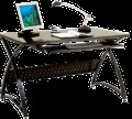 Стеклянный компьютерный стол SIGMA-5/Black
