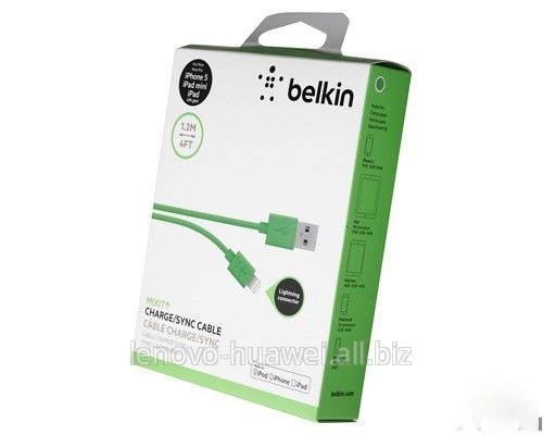 Кабель Belkin Lightning 1.2m для iPhone 5, iPad, iPod Зеленый